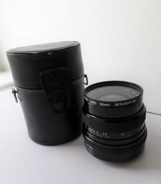 Sigma Mini - Wide 1:2.  8 F=28mm Multi - Coated Slr Camera Lens And Sigma Case