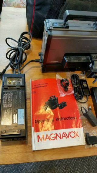 Vintage Magnavox VHS Video Movie Maker VR8290GY01 Camcorder Video Camera Bundle 5
