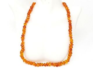 Vintage Natural Baltic Amber Beaded Necklace