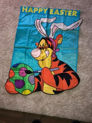 Disney Tigger Pooh Friends Flag Easter Holiday Vintage