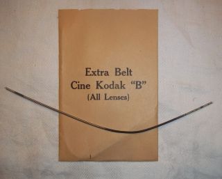 Vintage (1928) Belt For Cine Kodak " B " Movie Camera - All Lenses,  Nos