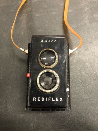 Vintage Ansco Rediflex Twin Lens Plastic Camera With Neck Strap