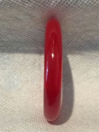 Cherry RED BAKELITE Bangle Bracelet - Semi Transluc - - 3/8 