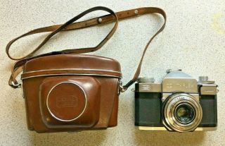 Vintage Zeiss Ikon Contaflex 35mm Camera W/original Case