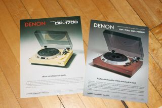 Vintage Denon Dp - 1700 Advertisement Pamphlet Brochure Booklet Leaflet Paper