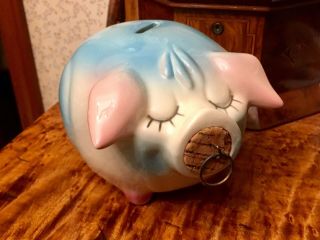 Vintage 1957 Hull American Art Pottery Corky Pig Piggy Bank