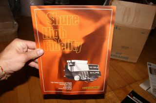 Vintage Shure High Fidelity Advertise Pamphlet Brochure Booklet Leaflet Paper