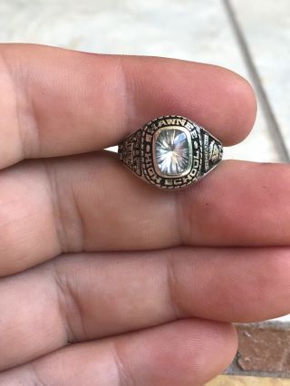 Sterling Silver 925 Vintage Top Quality Shawnee High School Indians Ring 3