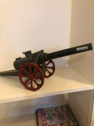Vintage Cast Iron Big Bang Cannon 15fc Major Field Cannon
