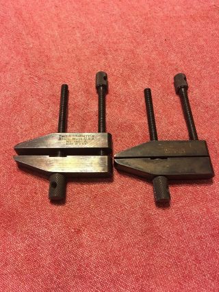 Vintage Us Made Set Of Starrett No.  161 B Parallel Clamps
