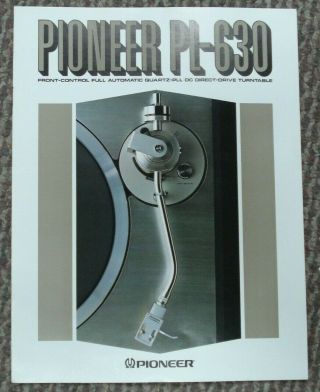 Vintage Pioneer Pl - 630 Specifications And Information