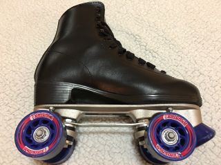 Chicago Black Lace Up Roller Skates Boots Shoes Mens Size 9 Vintage 6