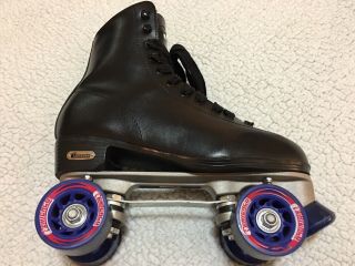 Chicago Black Lace Up Roller Skates Boots Shoes Mens Size 9 Vintage 7