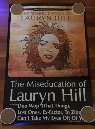 Vintage Miseducation Of Lauryn Hill Promotional Poster Double Sided
