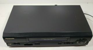 PANASONIC VCR HiFi 4 Head VHS Player PV - V4611 with Remote and Cables - 3