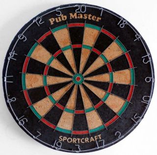 Vintage Sportcraft Pub Master 18” Official Tournament Sisal Bristle Dartboard