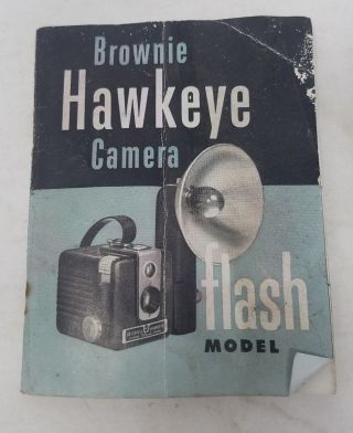 Vintage Kodak Brownie Hawkeye Camera Flash Model with Booklet 2