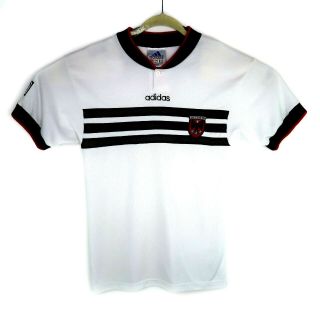 Vintage 90s Adidas Dc United Mls Soccer Jersey Small Kit Shirt White Stripes