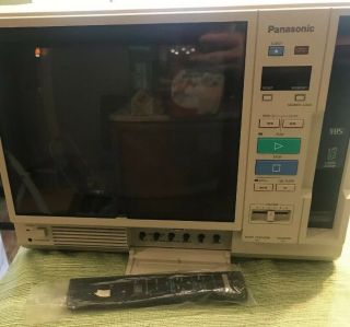 Vintage Panasonic Ag - 500r Portable 10 " Vhs Color Video Monitor Tv Vcr Remote