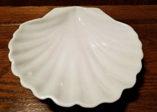 Vintage Frankoma Pottery White Sand Shell Ash Tray/tray 473