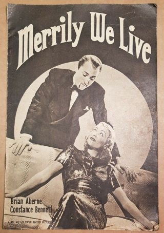 Merrily We Live,  Cinegram No.  33 Booklet Constance Bennett,  Brian Aherne