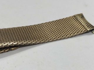 VINTAGE JB CHAMPION MEN ' S GOLD PLATE STAINLESS STEEL ADJUSTABLE WATCH BAND 4