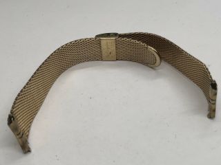 VINTAGE JB CHAMPION MEN ' S GOLD PLATE STAINLESS STEEL ADJUSTABLE WATCH BAND 5