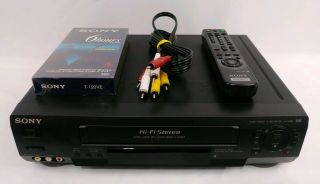 Sony Vhs/vcr Video Cassette Player Recorder Slv - N50 W/remote Hi Fi Stereo Vguc