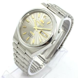 Vintage Mens Orient Crystal Automatic 21 - J D\d 36mm Japan Made Wrist Watch A3977