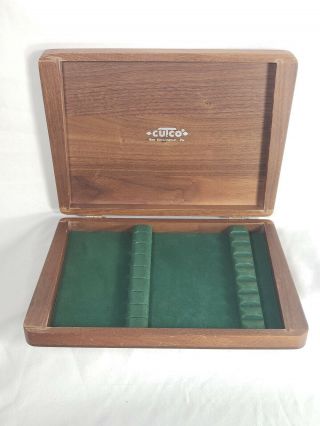 Vintage Cutco Wooden 8 Piece Knife Box With Green Felt Box Only Kensington