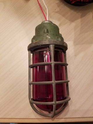 Vintage Killark Red Globe And Cage Vga - 100