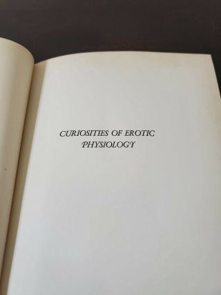(First Edition) 1932,  CURIOSITIES OF EROTIC PHYSIOLOGY by John Davenport. 8