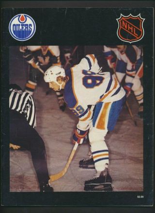 1979 - 80 Vintage Edmonton Oilers Hockey Program Feb 29/80 Gretzky Cover Buffalo