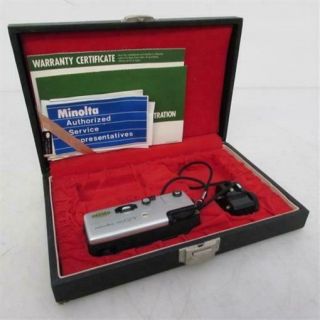 Minolta 16qt Pocket Film Camera W/ Flash Shoe & Case Parts