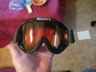 Vintage Scott Goggles.  Motocross Bmx Ski Amber Lens