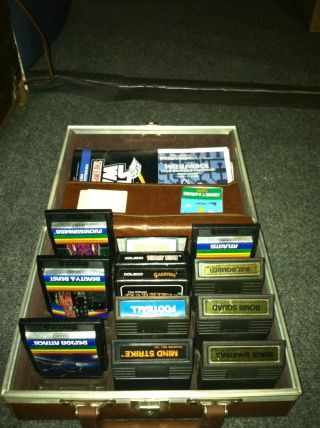 12 Vintage Intellivision Video Games With Case & Cards