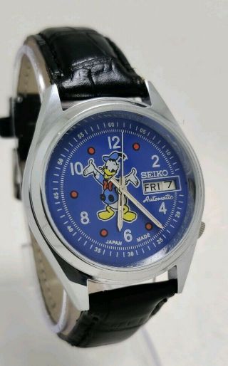Vintage Seiko Donald Duck Cartoon Character Automatic Movement No.  6319 Watch 2
