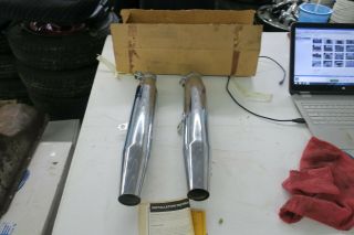 Vintage Harley Davidson Slip On Mufflers Appear To Be For An 1980 - 1987 Xl Model