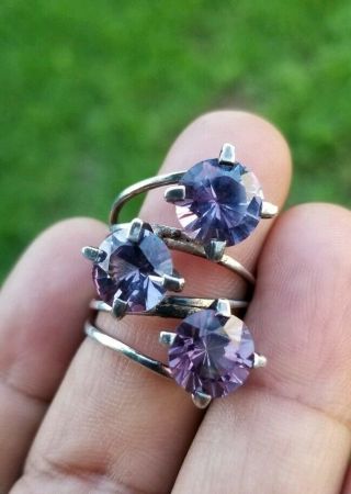 Vintage Handmade Mexican Sterling Silver 925 Amethyst Ring