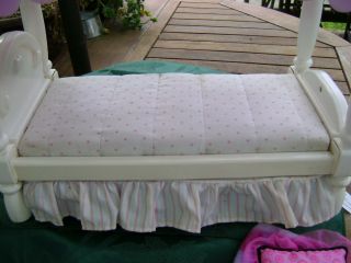 Little Tikes My Size Canopy Bed Dust Ruffle Dollhouse Furniture Barbie Vintage 5
