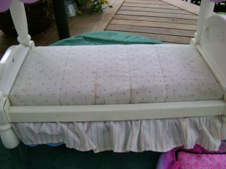 Little Tikes My Size Canopy Bed Dust Ruffle Dollhouse Furniture Barbie Vintage 6