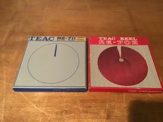 Teac Pro Re - 711 Silver Metal 7 " And Teac Re - 702 Reel Both With Boxes