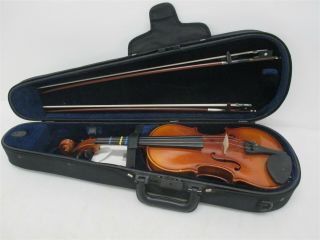 Suzuki Ns - 20 3/4 Vintage Student Violin Sn 2000691 W/ 23.  5 & 26.  5 " Bows & Case