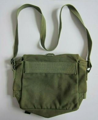 Vintage Military Army Green Canvas Satchel Messenger Shoulder Bag Purse 2