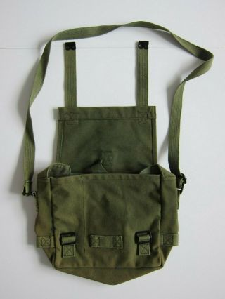 Vintage Military Army Green Canvas Satchel Messenger Shoulder Bag Purse 3