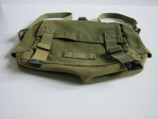 Vintage Military Army Green Canvas Satchel Messenger Shoulder Bag Purse 6