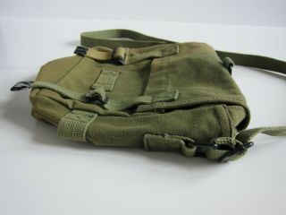 Vintage Military Army Green Canvas Satchel Messenger Shoulder Bag Purse 7