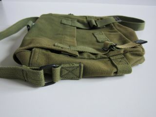 Vintage Military Army Green Canvas Satchel Messenger Shoulder Bag Purse 8