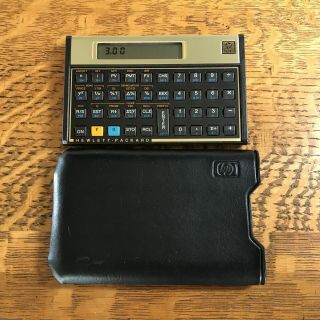 Hp 12c Financial Programmable Calculator & Sleeve Case Vintage Hewlett Packard