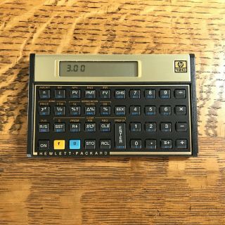 HP 12C Financial Programmable Calculator & Sleeve Case Vintage Hewlett Packard 2
